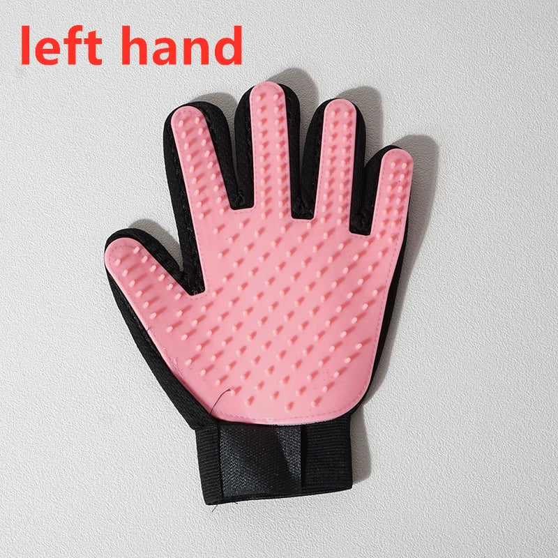 Pet Grooming Glove – Deshedding & Bath Brush for Cats and Dogs – Soft Silicone & Adjustable Fit