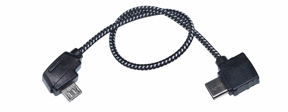Drone Remote Control Data Cable – Type-C, Micro USB, Lightning – 15cm & 30cm for Mobile/Tablet Connection
