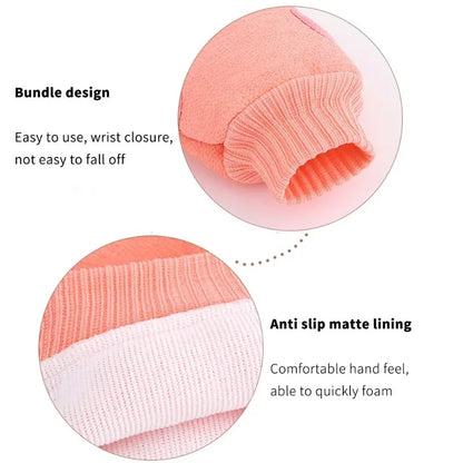 Exfoliating Bath Gloves – Polyester Body Scrub Gloves for Skin Care – 23 × 12.5 cm