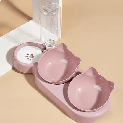 Rounded Plastic Cat Water Dispenser – Easy-Use Pet Drinking Fountain