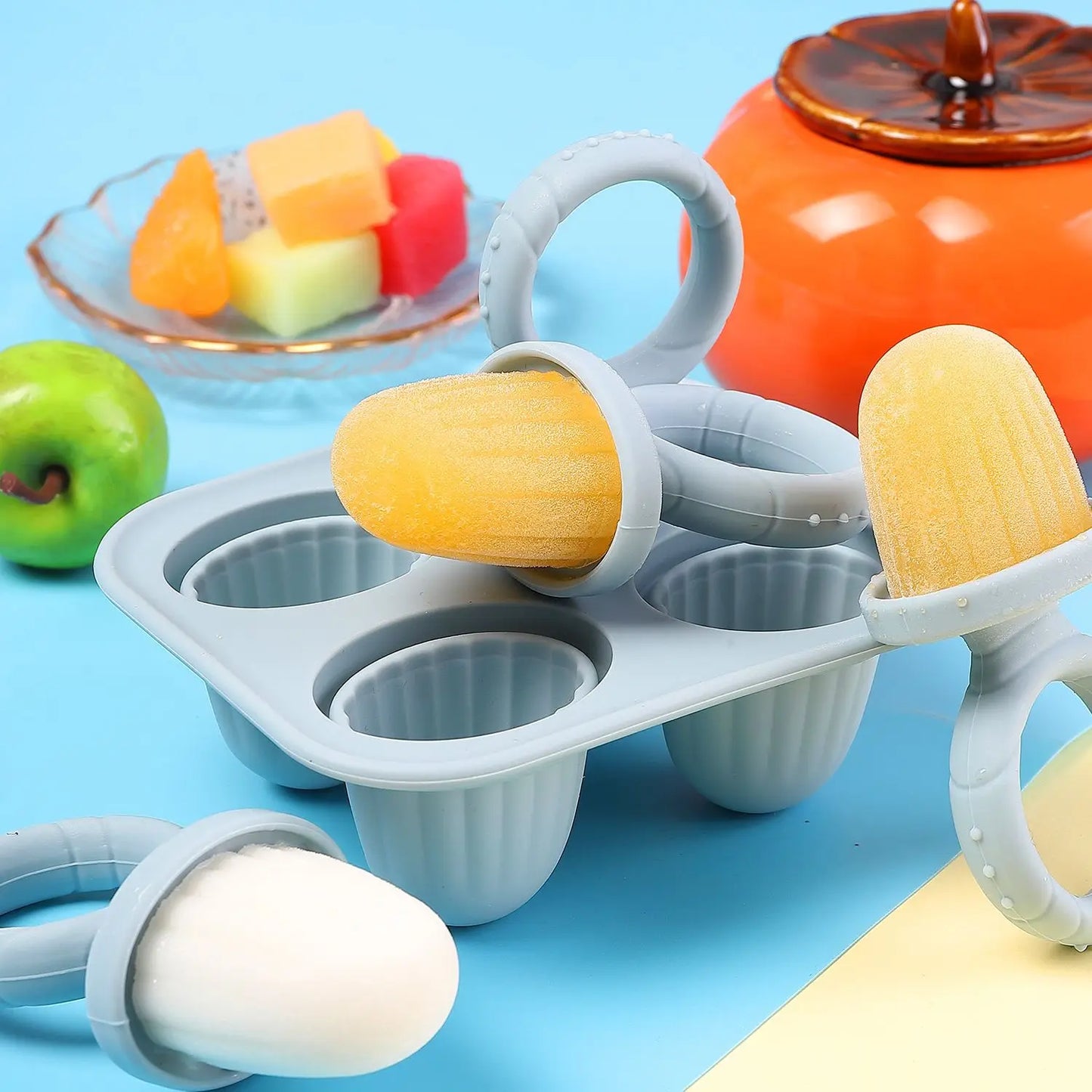 Silicone Baby Food Storage Box – Four-Lattice Design, Safe and BPA-Free