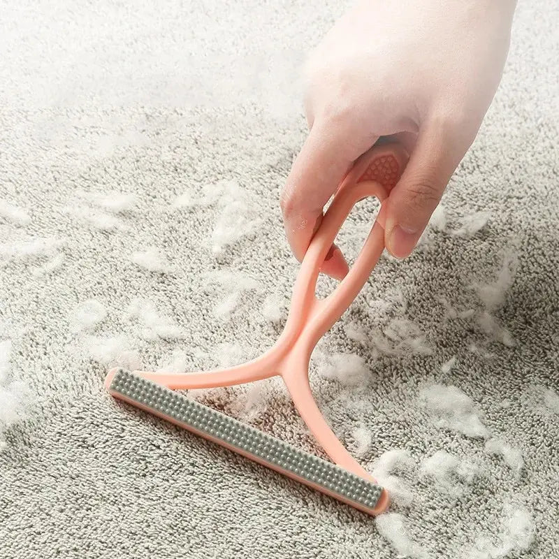Portable Lint Remover Brush – Double-Sided Copper Blade for Pet Hair, Fabric & Carpet