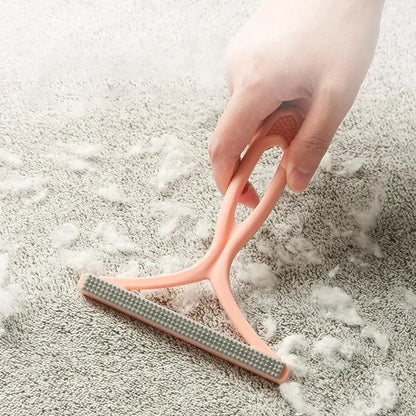 Portable Lint Remover Brush – Double-Sided Copper Blade for Pet Hair, Fabric & Carpet