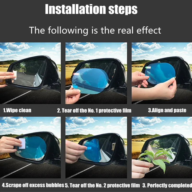 Rearview Mirror Anti-Fog Film - Enhance Visibility