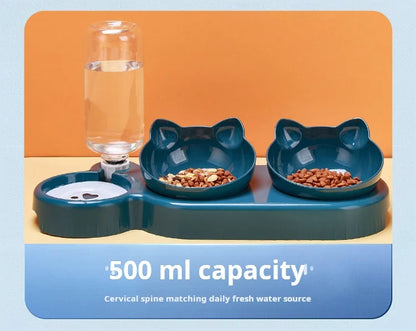 Rounded Plastic Cat Water Dispenser – Easy-Use Pet Drinking Fountain
