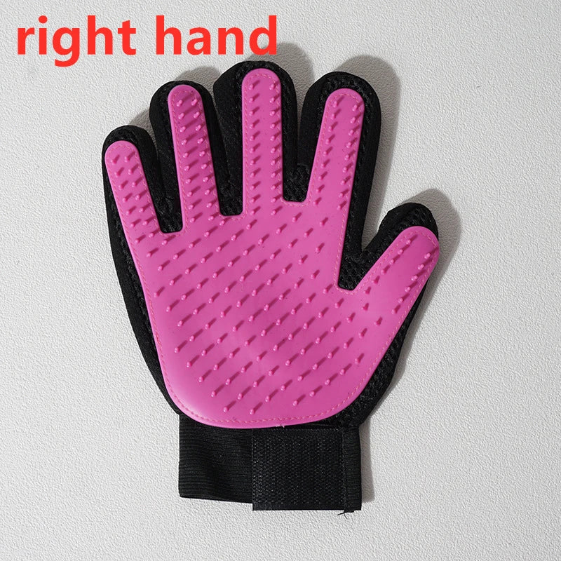 Pet Grooming Glove – Deshedding & Bath Brush for Cats and Dogs – Soft Silicone & Adjustable Fit