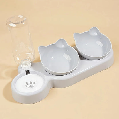 Rounded Plastic Cat Water Dispenser – Easy-Use Pet Drinking Fountain