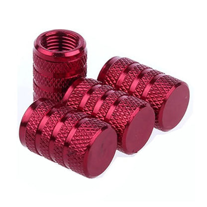 Aluminium Wheel Air Valve Covers – 4pcs Set with O-Ring Seal, Multi-Color
