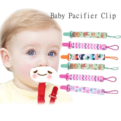 Baby Pacifier Clip Set – 3 Pieces Polyester Clips, 26 cm Length