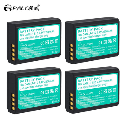 Rechargeable Camera Battery – LP-E10 Type, 7.4V 2200mAh, Compatible with Canon EOS DSLR Models