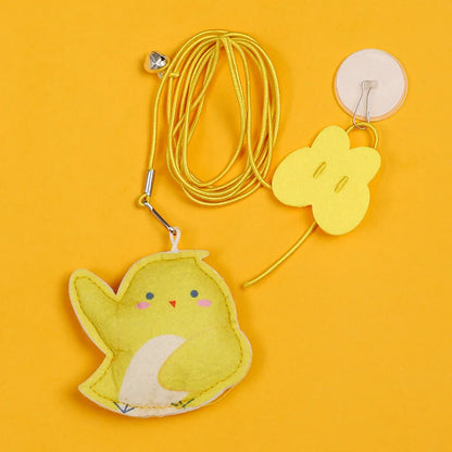Interactive Hanging Cat Toy – Feather & Bell Teaser on Elastic Rope – 1.8m Adjustable Length