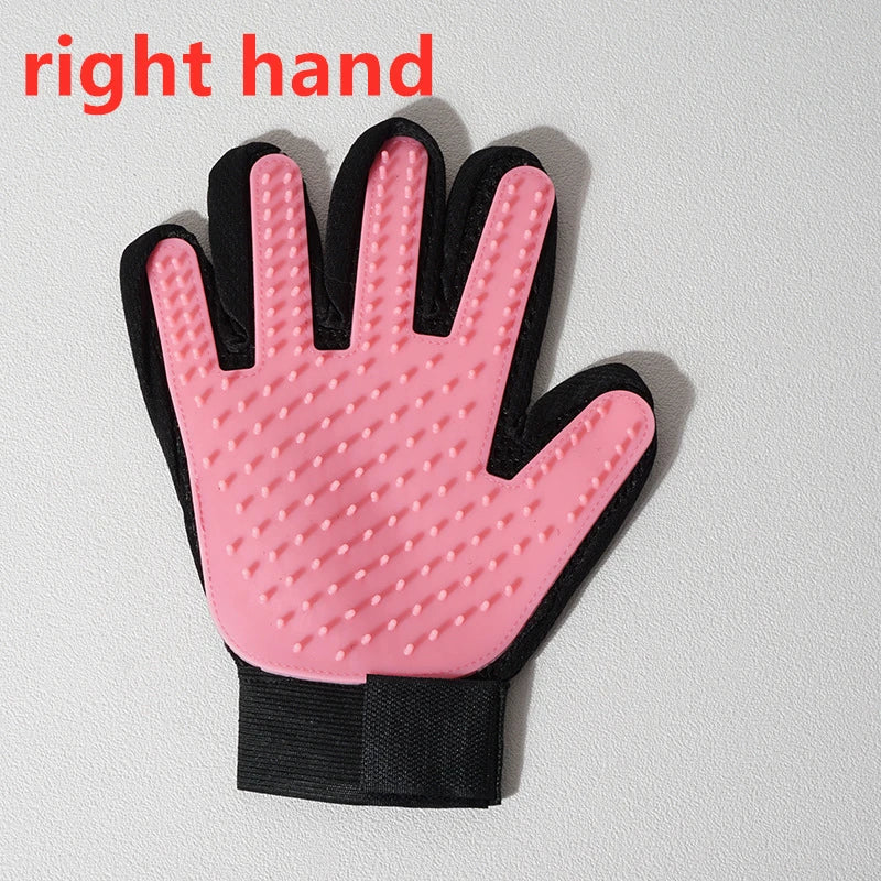 Pet Grooming Glove – Deshedding & Bath Brush for Cats and Dogs – Soft Silicone & Adjustable Fit
