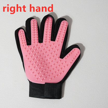 Pet Grooming Glove – Deshedding & Bath Brush for Cats and Dogs – Soft Silicone & Adjustable Fit
