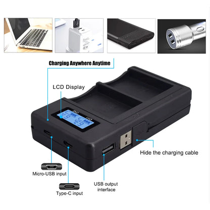Rechargeable Camera Battery – LP-E10 Type, 7.4V 2200mAh, Compatible with Canon EOS DSLR Models