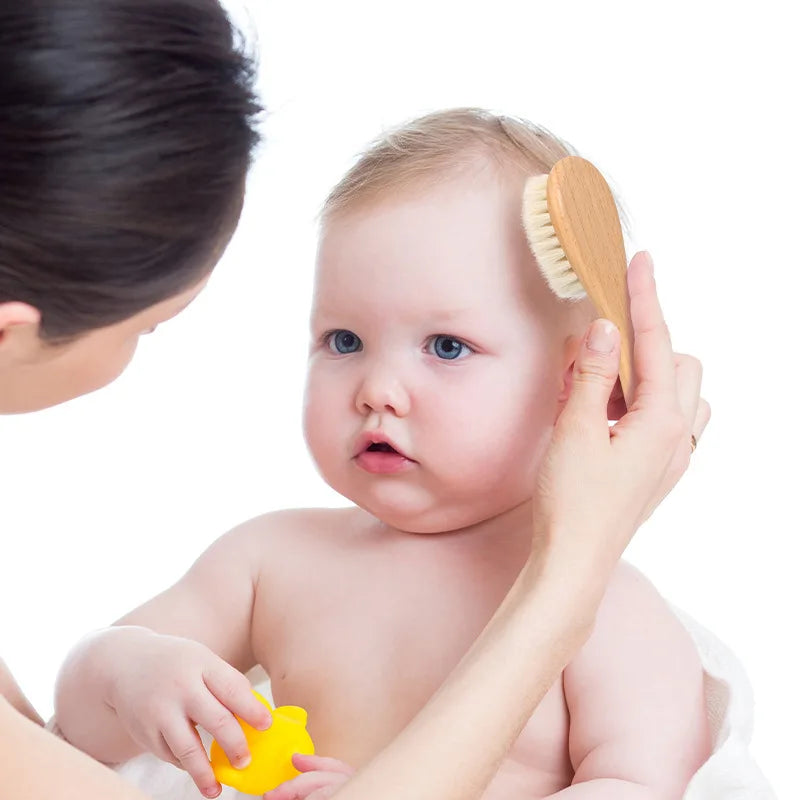 Soft Wool and Nylon Baby Comb – Gentle Hair Brush for Babies and Kids