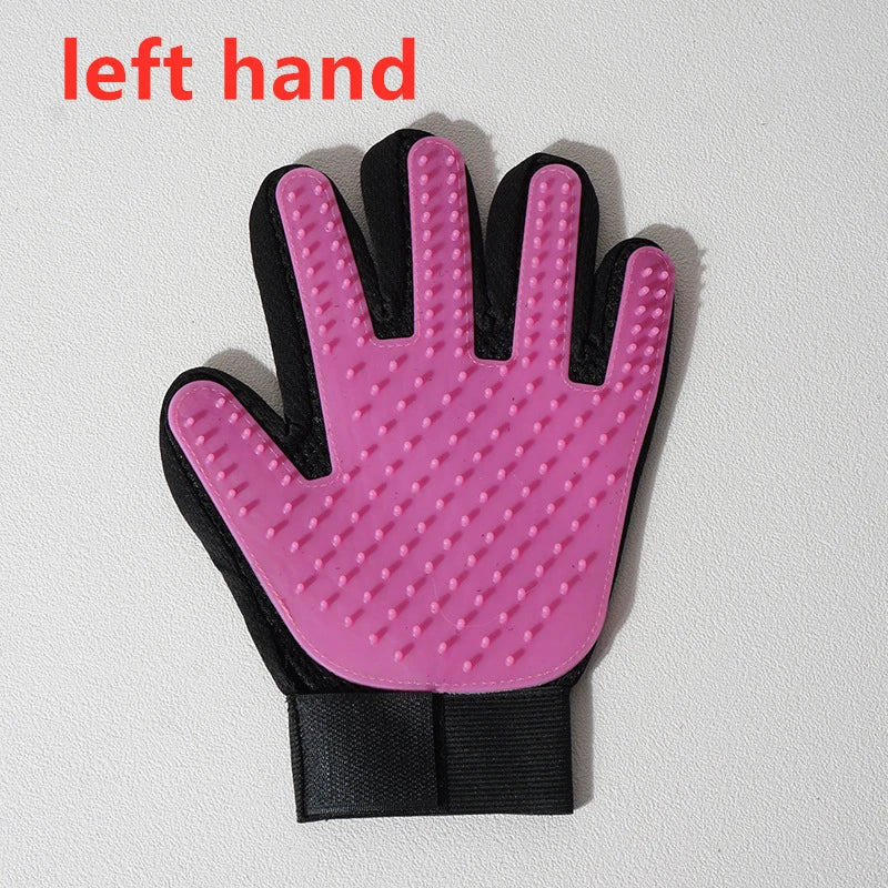 Pet Grooming Glove – Deshedding & Bath Brush for Cats and Dogs – Soft Silicone & Adjustable Fit