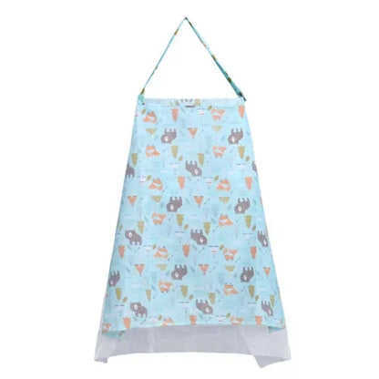 Breathable Cotton Baby Nursing Cover – Maternity Breastfeeding Shawl and Stroller Blanket, 100 × 60 cm