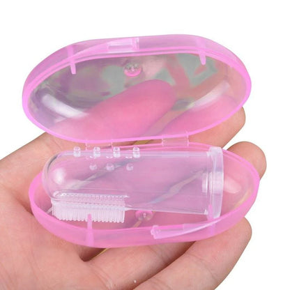 Baby Silicone Toothbrush – Protective Soft Toothbrush for Ages 0-6 Years, BPA and Latex Free