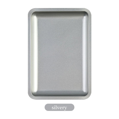 Stainless Steel Nail Art Storage Tray – Durable Cosmetic Manicure Tool