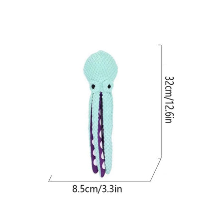 Plush Squeaky Dog Toy with Built-in Sounder – Soft Fleece Chew Toy, 11 × 8.5 × 32 cm