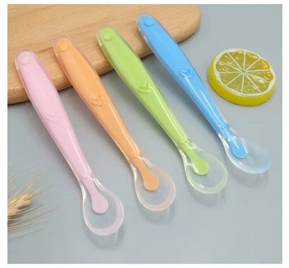 Silicone Baby Spoon and Fork Set – Safe, Latex-Free Flatware for Babies and Kids