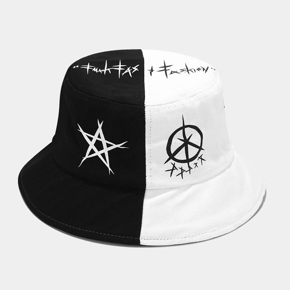 Summer Cotton Bucket Hat - Graffiti Design