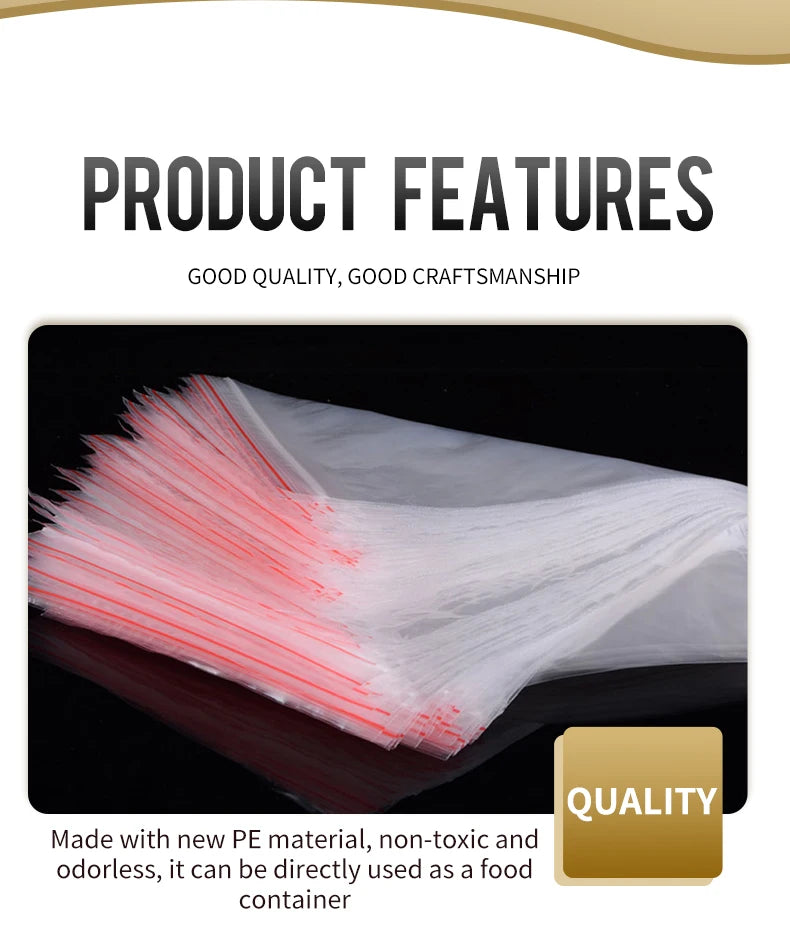 200ml Reusable Plastic Food Storage Bags – Square, Foldable, Eco-Friendly