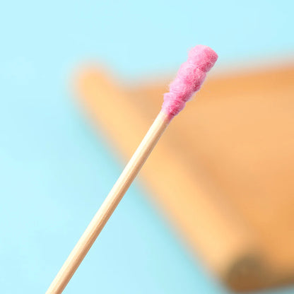 100pcs Pink Cotton Swabs – Micro Disposable Soft Cotton Cleaning Sticks, 7.5cm / 10cm