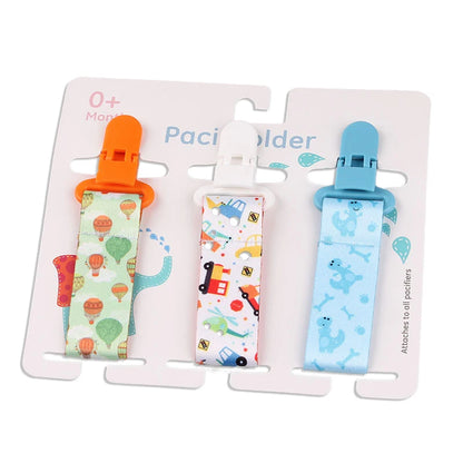 Baby Pacifier Clip Set – 3 Pieces Polyester Clips, 26 cm Length