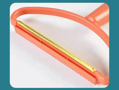 Portable Lint Remover Brush – Double-Sided Copper Blade for Pet Hair, Fabric & Carpet