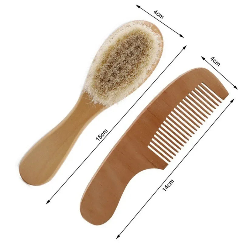 Soft Wool and Nylon Baby Comb – Gentle Hair Brush for Babies and Kids