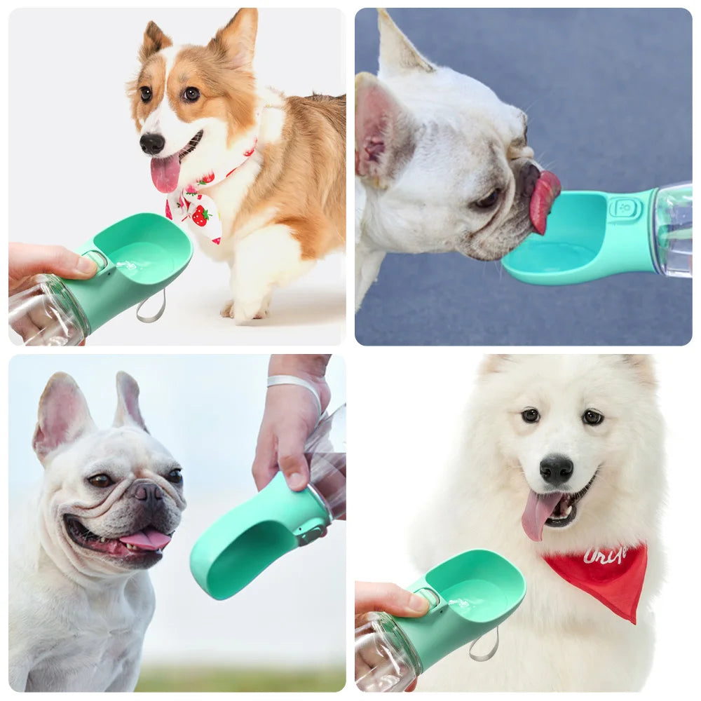 Portable Dog Water Bottle – Eco-Friendly PC Plastic Pet Water Dispenser with Lanyard – 300ml, 350ml, 550ml