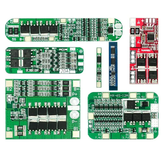 Li-ion Battery Protection Board – 1S to 6S BMS Modules for 18650 Cells, Overcharge & Short Circuit Protection