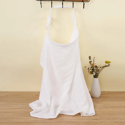Breathable Cotton Baby Nursing Cover – Maternity Breastfeeding Shawl and Stroller Blanket, 100 × 60 cm