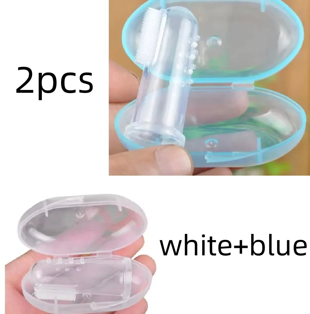 Baby Silicone Toothbrush – Protective Soft Toothbrush for Ages 0-6 Years, BPA and Latex Free