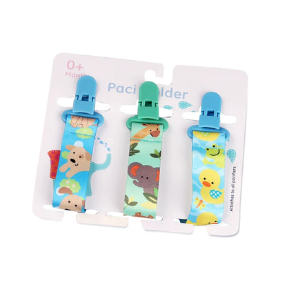 Baby Pacifier Clip Set – 3 Pieces Polyester Clips, 26 cm Length