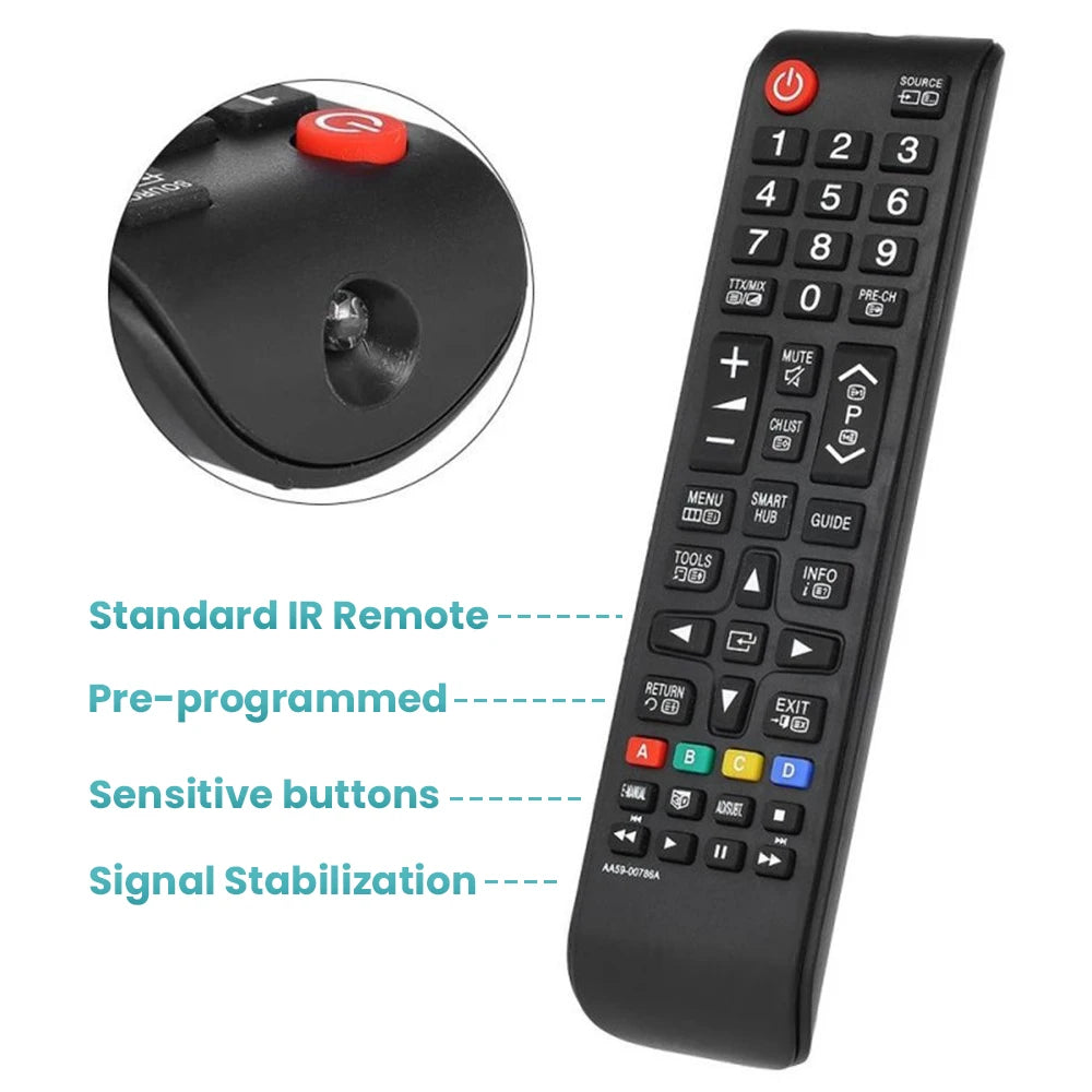 Replacement TV Remote Control – Compatible with AA59-00602A / 00666A / 00741A / 00496A for LCD, LED, Smart TVs