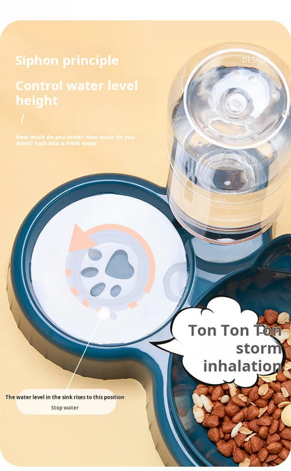 Rounded Plastic Cat Water Dispenser – Easy-Use Pet Drinking Fountain