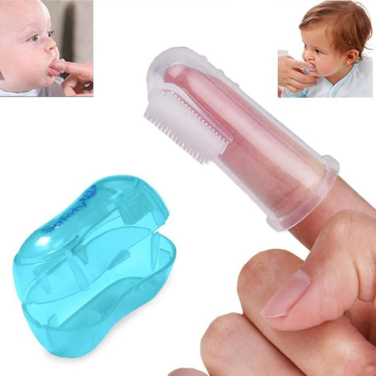 Baby Silicone Toothbrush – Protective Soft Toothbrush for Ages 0-6 Years, BPA and Latex Free