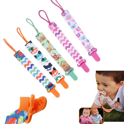 Baby Pacifier Clip Set – 3 Pieces Polyester Clips, 26 cm Length
