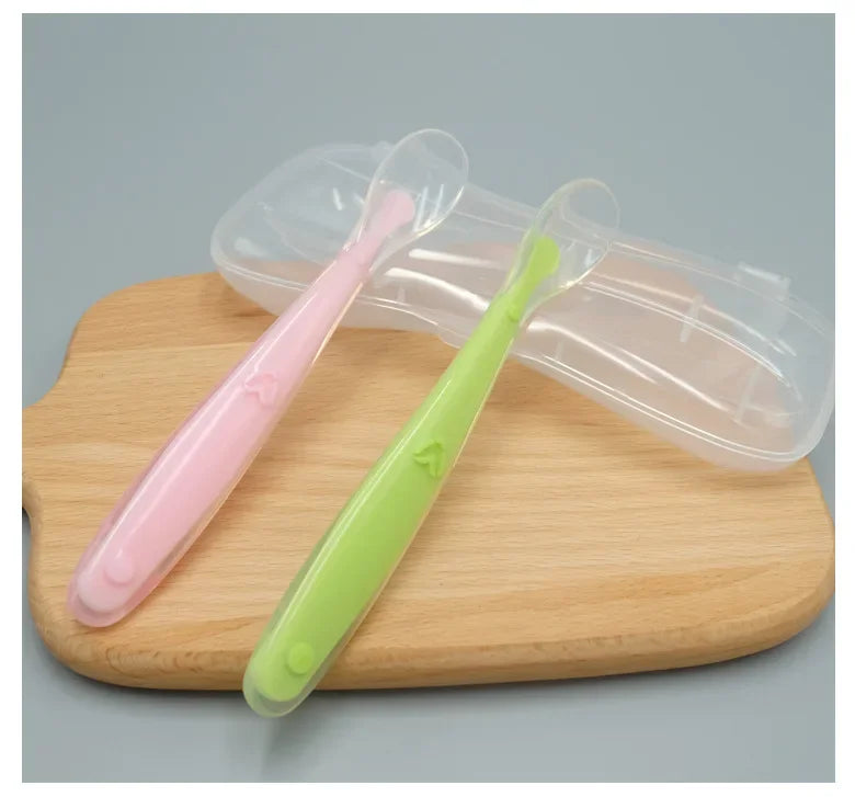 Silicone Baby Spoon and Fork Set – Safe, Latex-Free Flatware for Babies and Kids