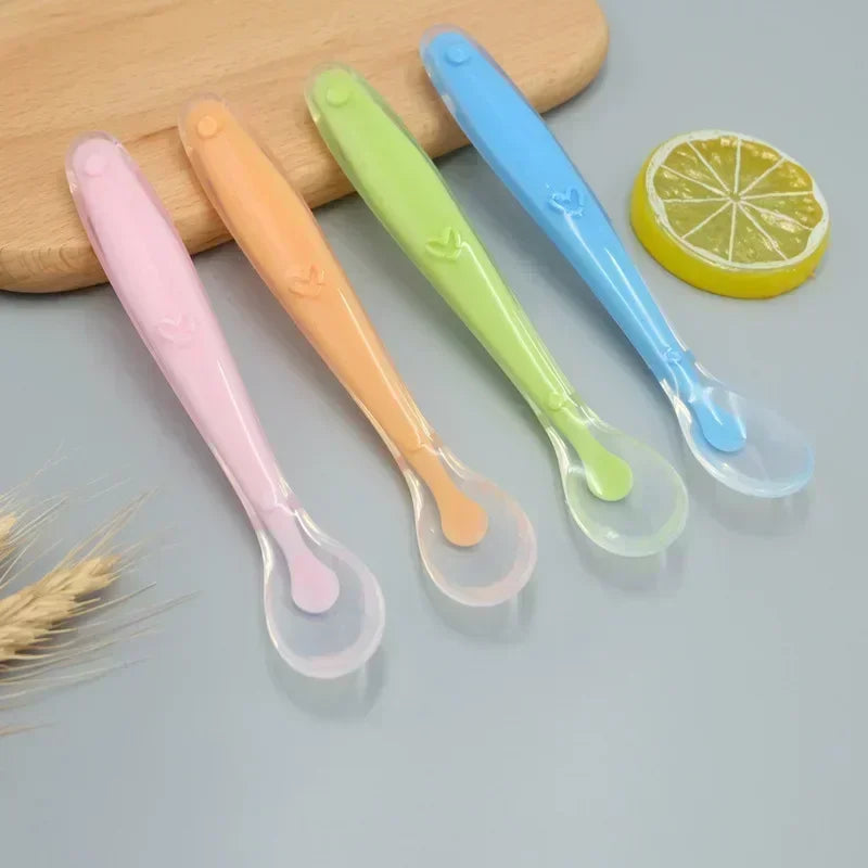 Silicone Baby Spoon and Fork Set – Safe, Latex-Free Flatware for Babies and Kids