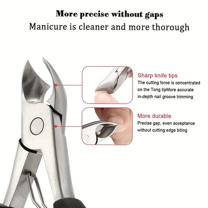 OLOEY Stainless Steel Finger and Toe Clipper & Trimmer Combo