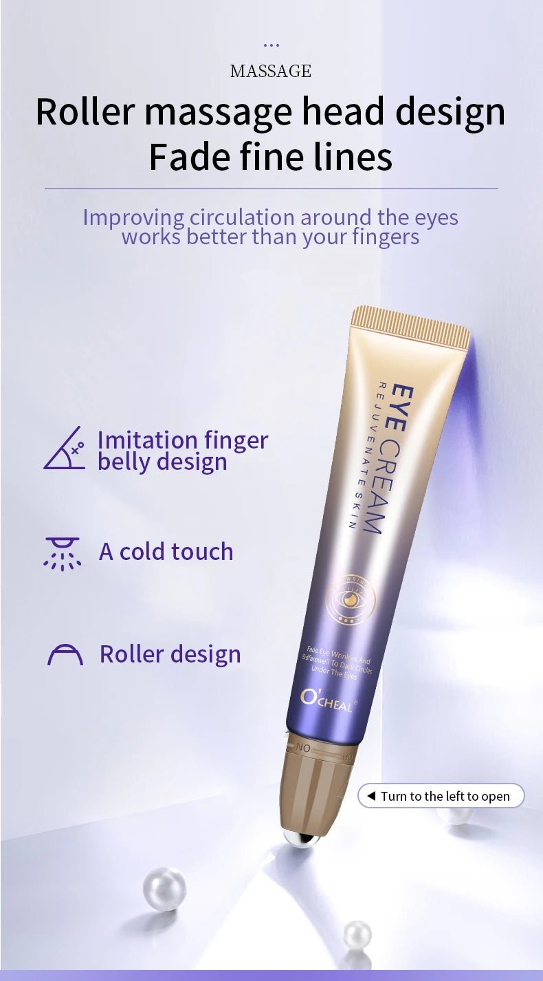 O'CHEAL Anti-Wrinkle Eye Cream with Roller Ball – Hydrating, Quick-Dry, Anti-Aging Serum – 20g
