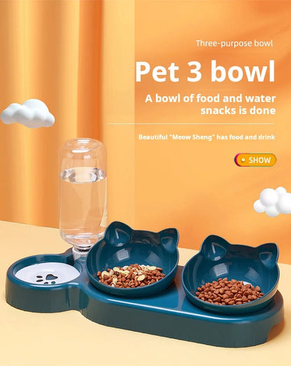 Rounded Plastic Cat Water Dispenser – Easy-Use Pet Drinking Fountain