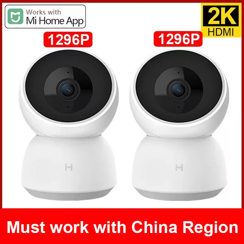 2K 360° Smart Home Security Camera – Wi-Fi, Night Vision, Motion Detection, Two-Way Audio