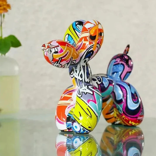 Graffiti Balloon Dog Figurines - Home Decor