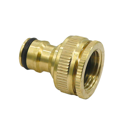 Brass Nipple Quick Connector – 1/2" to 3/4" Threaded Tap Adapter for Garden Hose & Washing Equipment