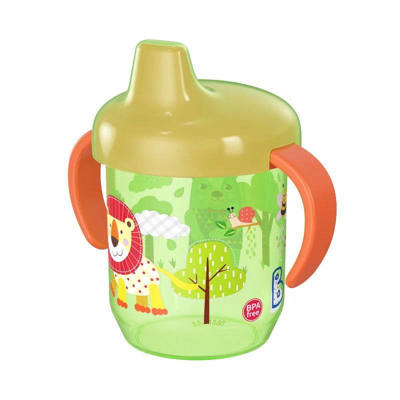 260ml Cartoon Baby Drinking Cup with Handle – Durable PP Plastic, Suitable for Ages 7 Months to 12 Years