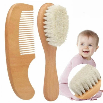 Soft Wool and Nylon Baby Comb – Gentle Hair Brush for Babies and Kids